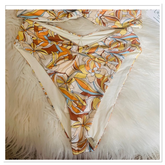 NWT L*Space Bikini Swimsuit Ringo Top Nancy Lee Bottoms Eco Chic Soulshine M/L - Picture 10 of 15